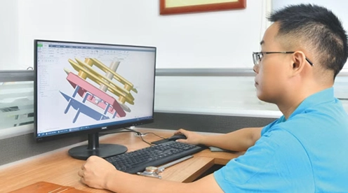 The production process of luggage hardware parts